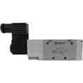 Alpha Technologies Aignep USA 3/2 Closed Single Solenoid Valve, Ext Pilot 1/4 NPTF, 24V DC/3W Coil, Black Connection 01VA03NC03N0201